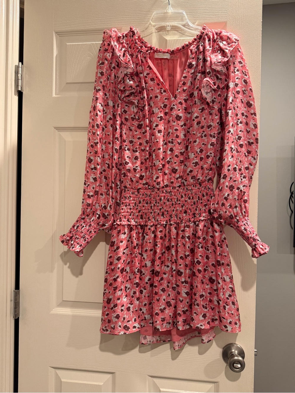 Ramy Brook Pink Penelope Floral Ruffle Mini Dress